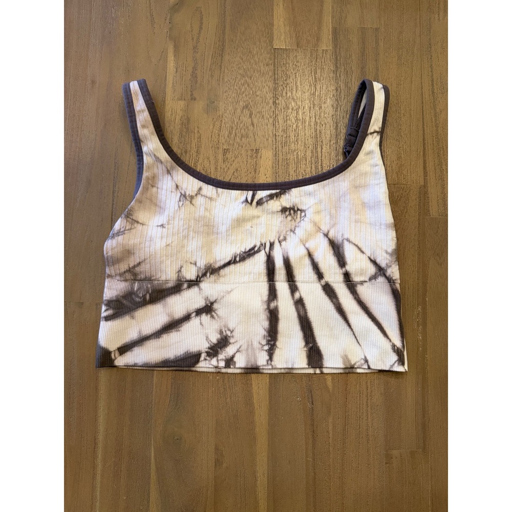 Pink Active Victorias Secret‎ Ribbed Tie Dye Sports Bra Brown White Large